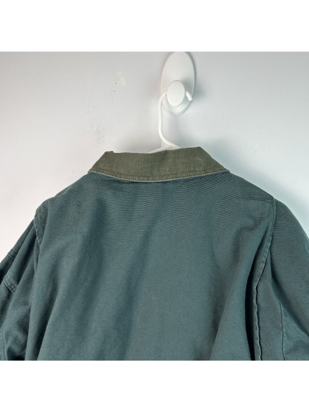 90’s Vtg LL Bean Women’s XL Chore Barn Coat Jacket Lined Rare Green - Picture 7 of 16